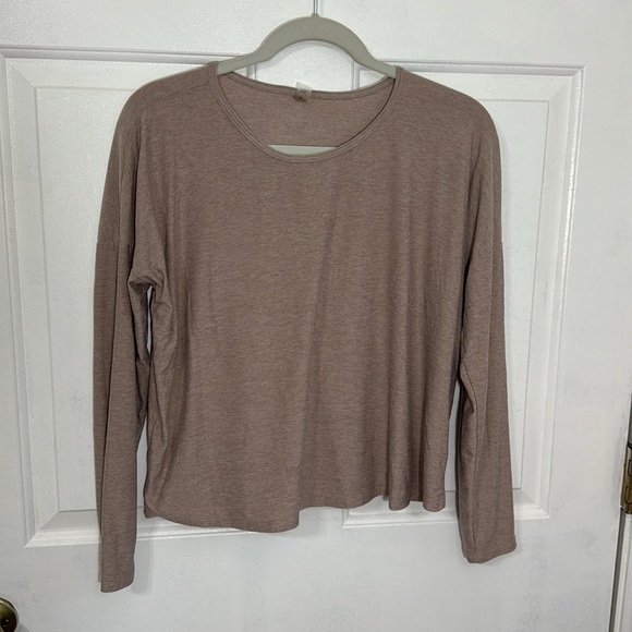New Beyond Yoga Featherweight Daydreamer Pullover size Medium in Birch Heather - Picture 7 of 9